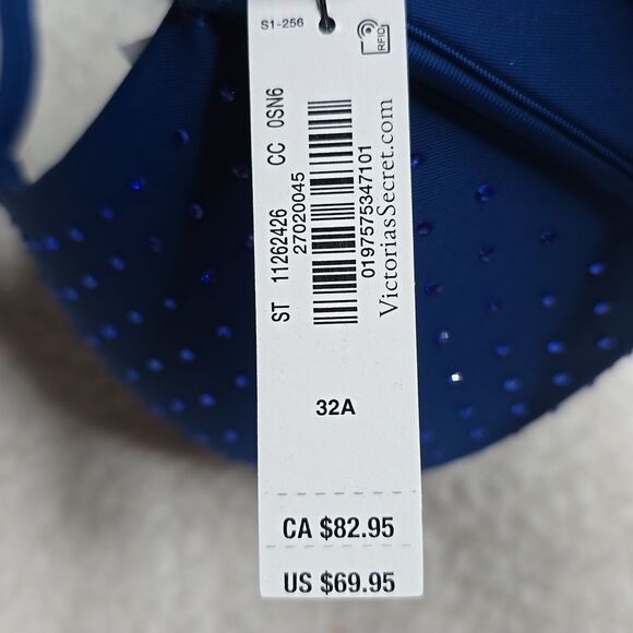1009 NWT VS Essential Bombshell Add-2-Cups Diamanté Push-Up Bikini Top 32A - Picture 5 of 6